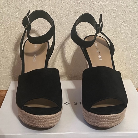 SOLD NEW WITH BOX Sun + Stone Wedge Heels - Picture 5 of 8